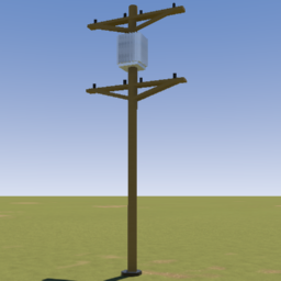 Double Telephone Powerline Pole