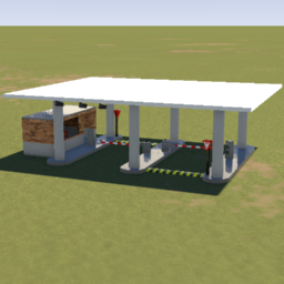 Crossing Toll 1 Booth ( Shorter Sticks )