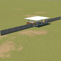 Toll Booth with Fences ( 1 Booth )