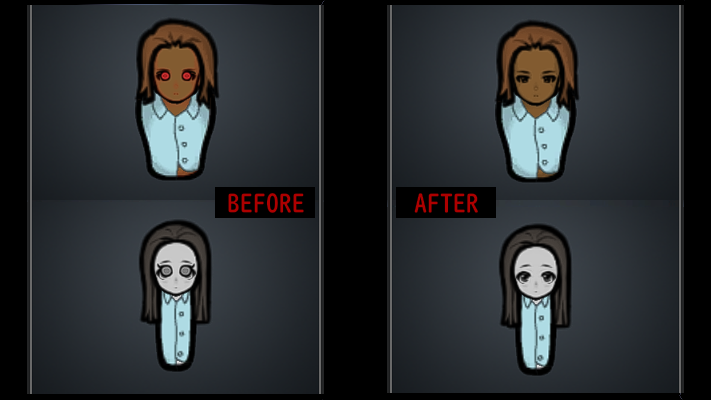 Biotech Eyes Retexture(Removal) mod preview for RimWorld