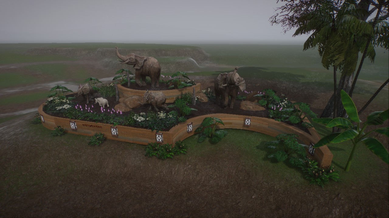 African Elephant Centerpiece Scene
