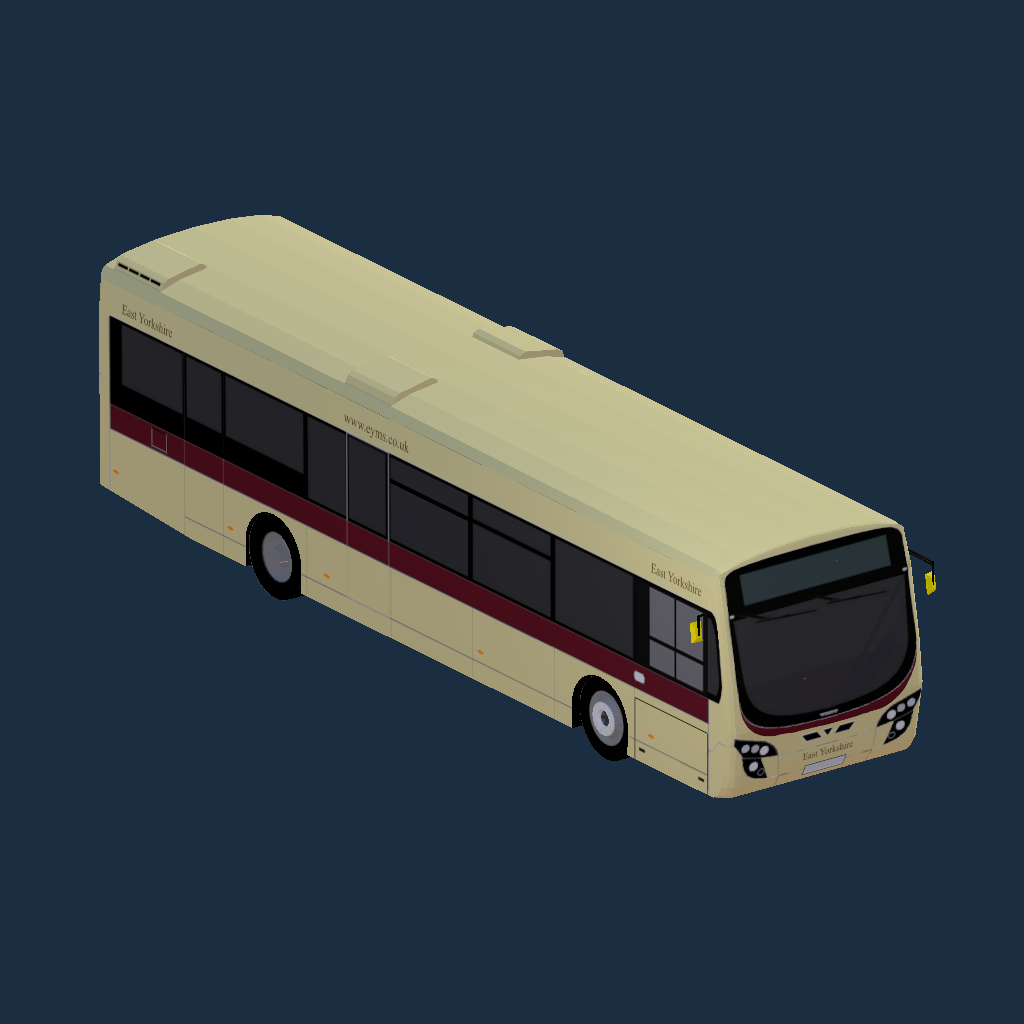 EYMS B7RLE Wright E2 Cream variant old livery