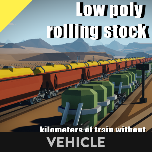 Low poly rolling stock