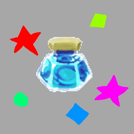 Colored Ink Bottle