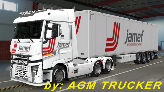 SKIN TRUCK RENAULT E ROBOQUE (JAMEF) - CANAL AGM TRUCKER