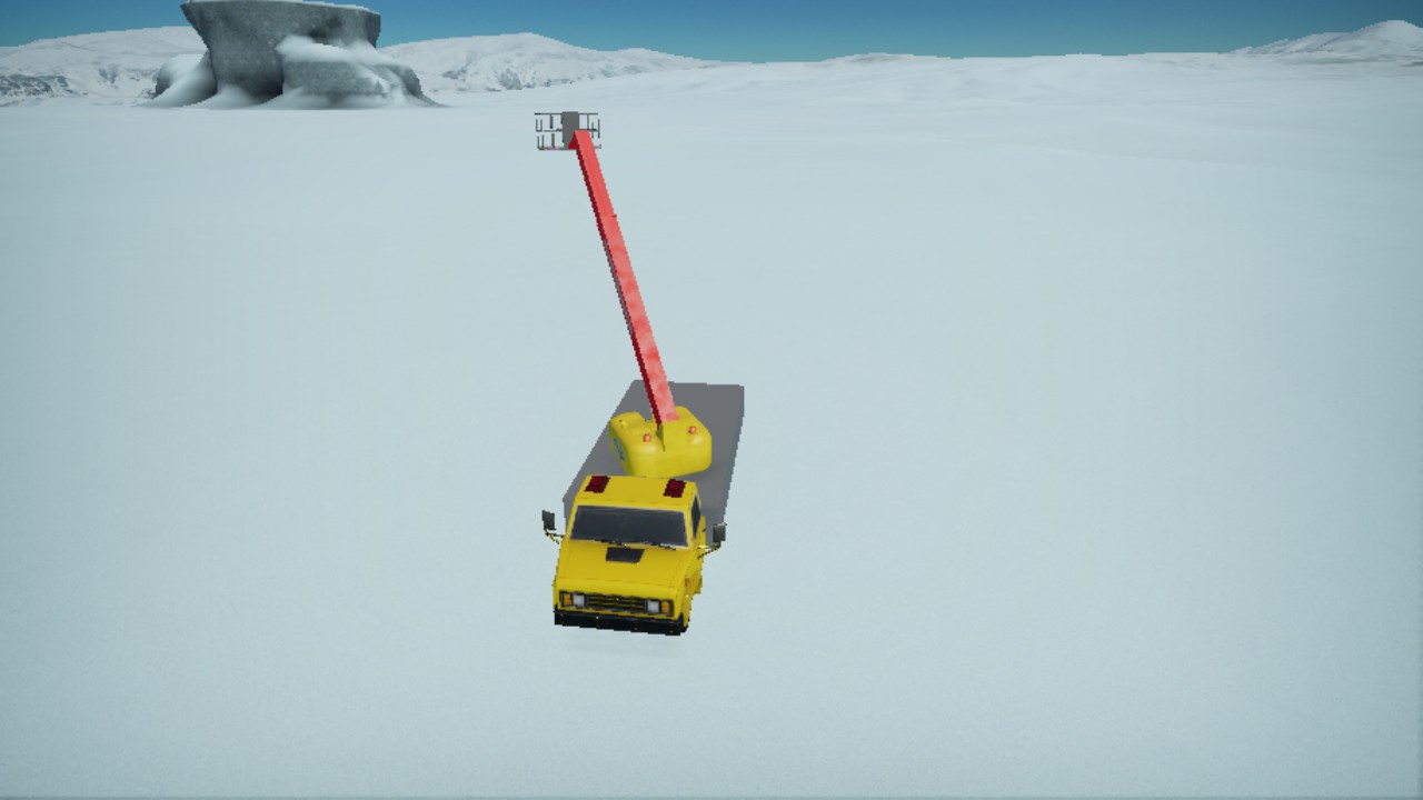 Cherry Picker Truck extended