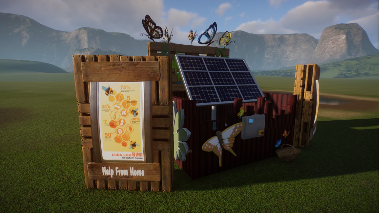 Butterfly Solar Panel/Insect Education Display