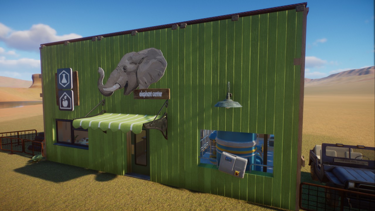 Modern Wood Elephant Center