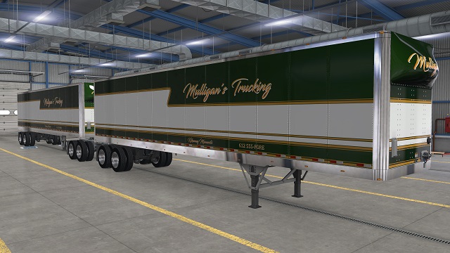 Mulligan's Trucking skin trailer pack for the SCS Box Trailers