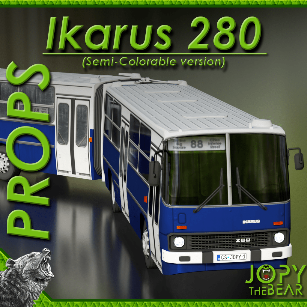 Ikarus 280 Semi-Colorable Bus Props preview