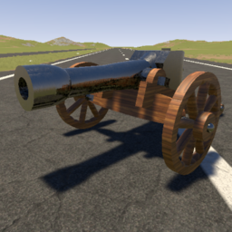 6 Pounder Iron Cannon w Canister by Uncle T