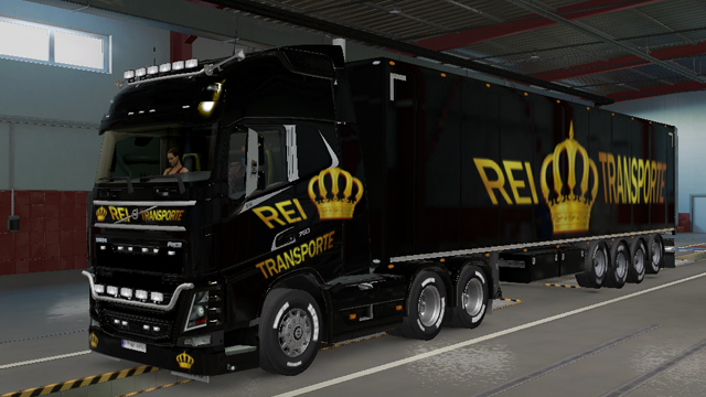 SKIN TRUCK VOLVO FH E REBOQUE (REI TRANSPORTE) - CANAL AGM TRUCKER
