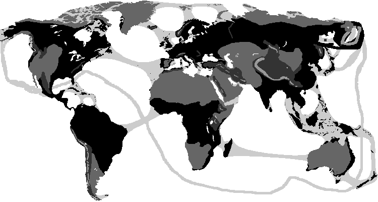 World Map with New land connection