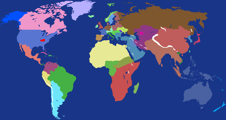 World Map Acording to an American 6 Year old