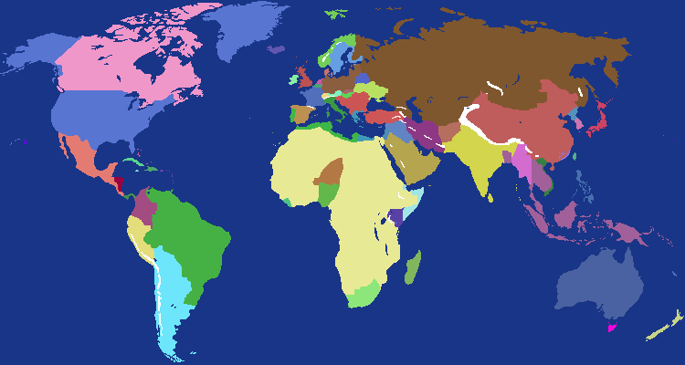 World Map Acording to an American Grandfather
