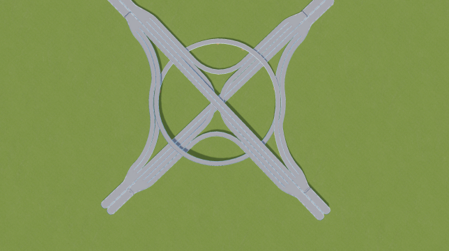 圆形四向立交（原版道路）