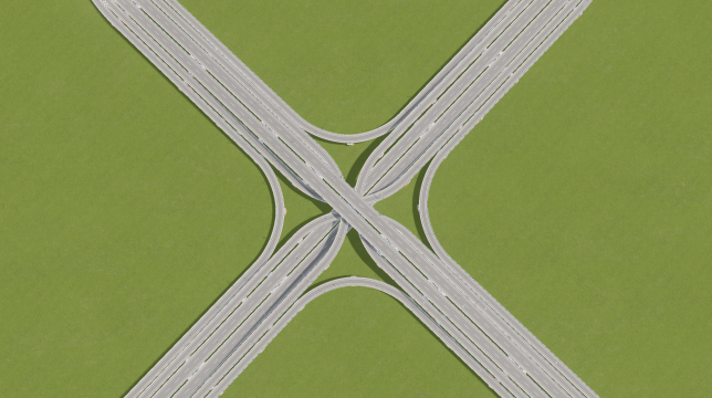 堆栈式四向立交（MSE道路）