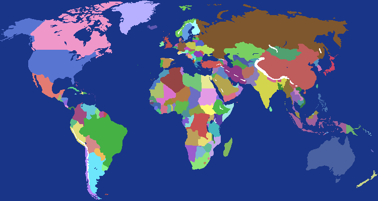 World Map But I Deleted France, and Italy