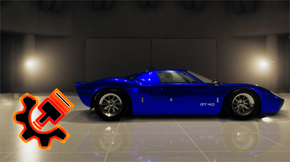 [LIVERY] Ford GT40 Body Wrap Blue w/ White "GT40" Decal