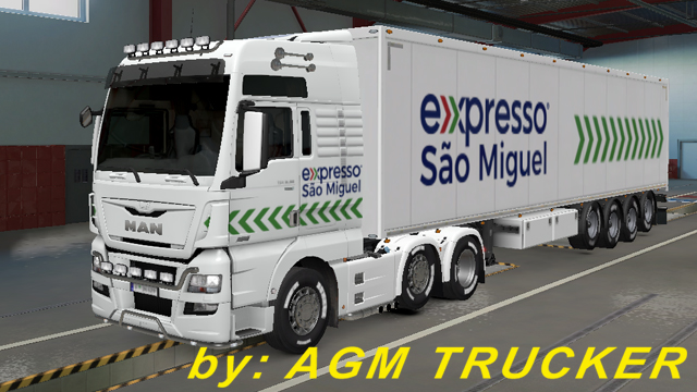 SKIN TRUCK MAN E REBOQUE (EXPRESS SAO MIGUEL) - CANAL AGM TRUCKER