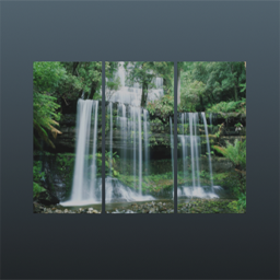 Waterfall Triple Picture 1.55m x 1m