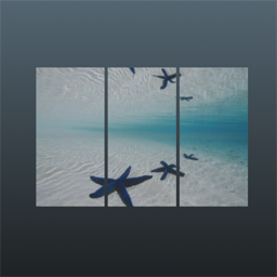 Blue Starfish Triple Picture 1.55m x 1m