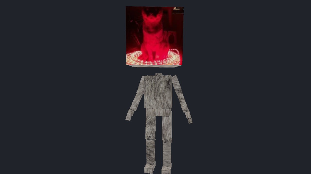 Angry Demonic Little Grey Cat