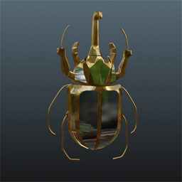 Scarab Mirror Brass