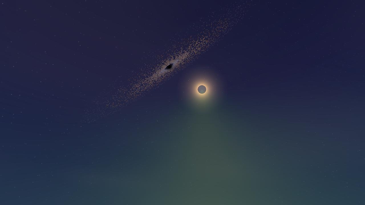 orbiting a black hole