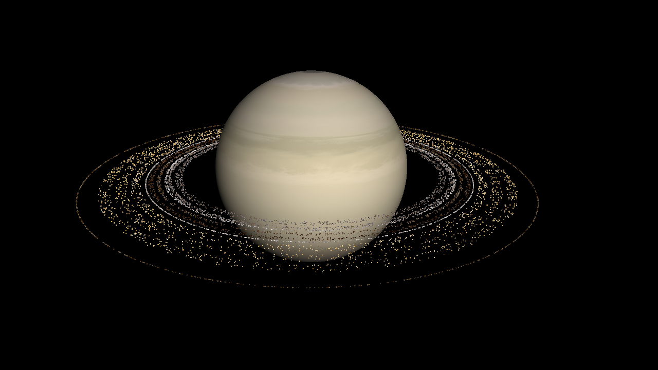 Realistic ringed saturn