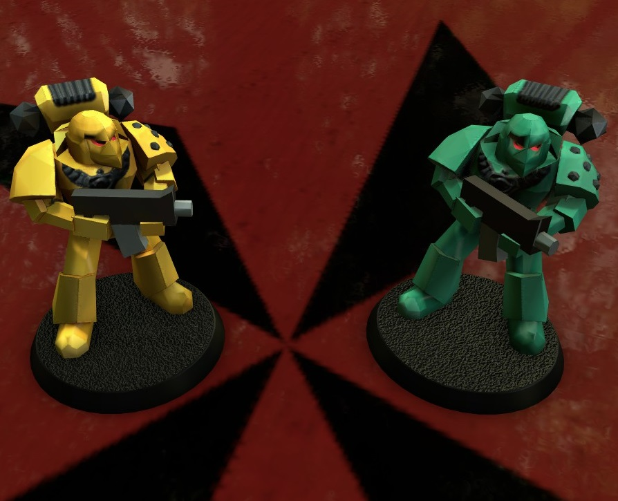 Warhammer 30k/Horus heresy low poly space marine models