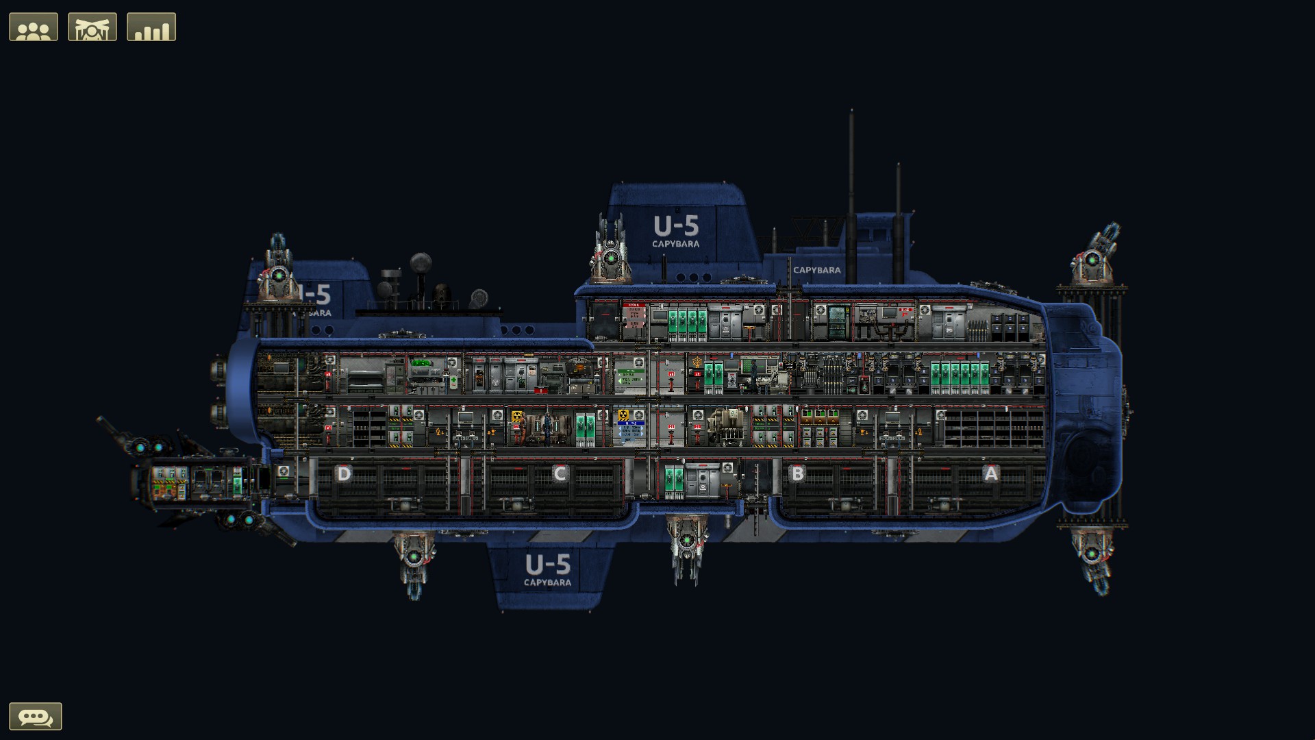 U-5 CAPYBARA「水豚」＋S-03C「無頭鯊」 – Barotrauma Mod