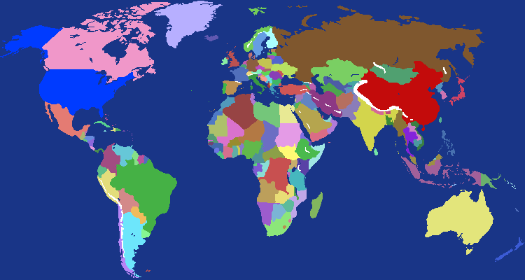 2022 World Map with citites!
