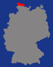 Germany with cities and a little bit of denmark