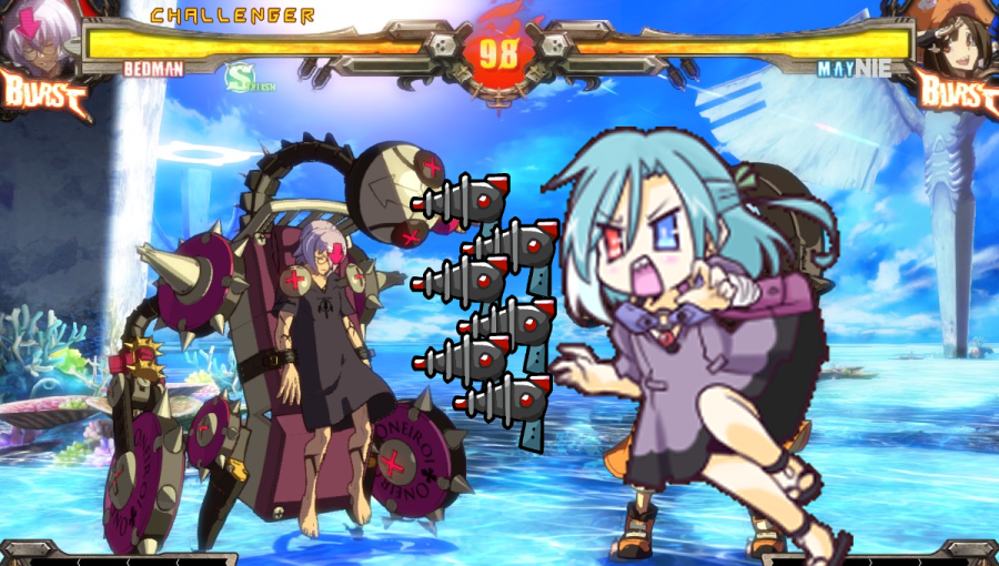 Six Black Heavens Guns for Raging Maynie