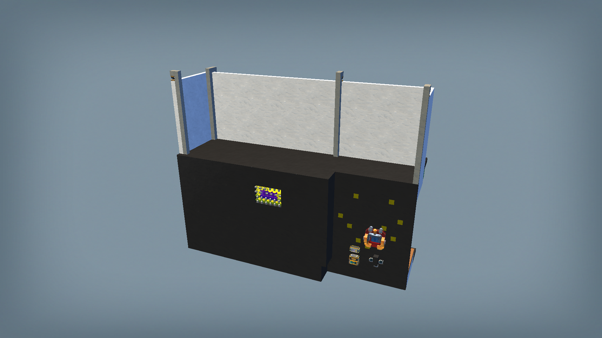 Chuck e cheese 1 stage with 2 stage backdrop