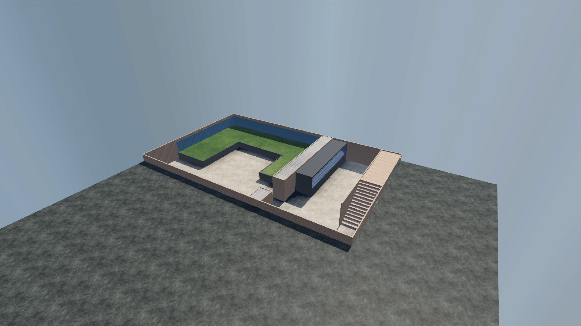 Model railway cellar with showcase