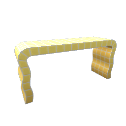 Block Hallway Table- Yellow