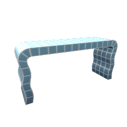 Block Hallway Table- Blue