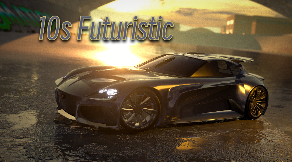10s Futuristic Concept Coupe