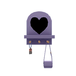 Heart Mirror and Shelf- Purple