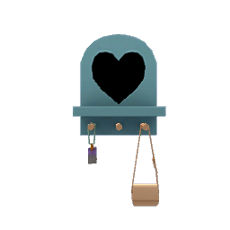 Heart Mirror and Shelf- Blue