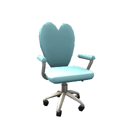 Heart Office Chair- Blue
