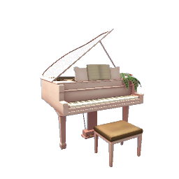Romantic Grand Piano- Pink