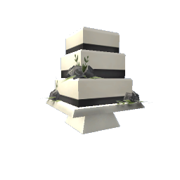 Square Wedding Cake- V3