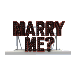 Marry Me Sign- Red preview