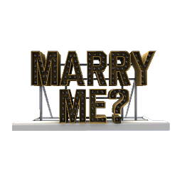 Marry Me Sign- Yellow preview