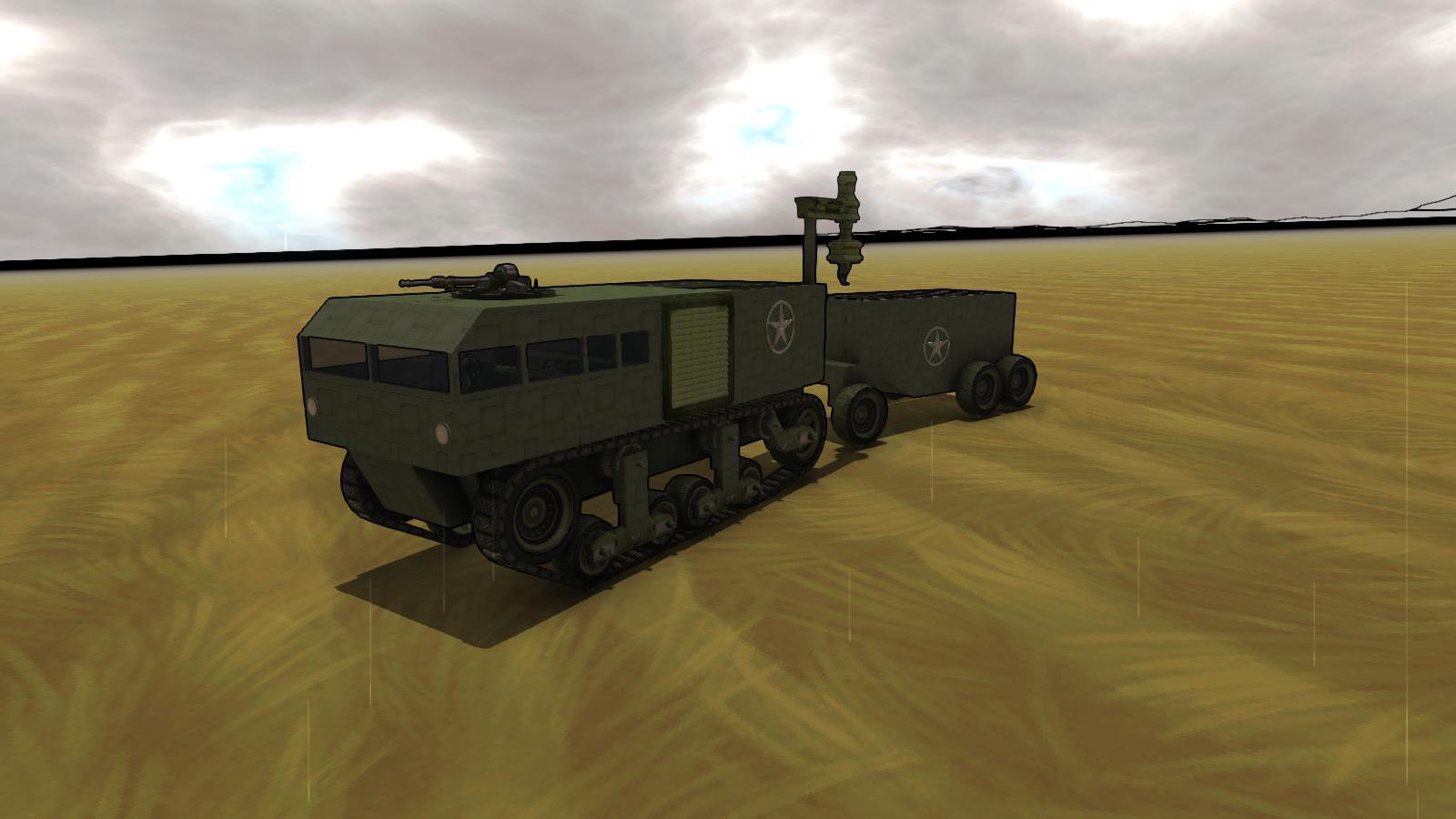 M4 High Speed Tractor with M23 Ammunition Trailer