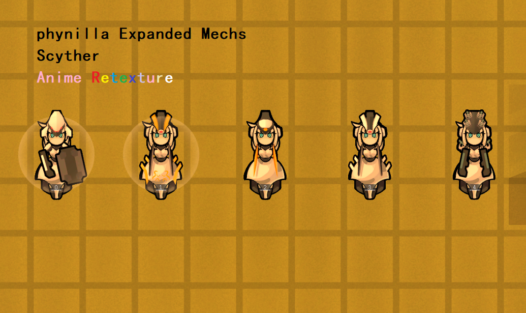 phynilla Expanded Mechs Scyther Anime Retexture