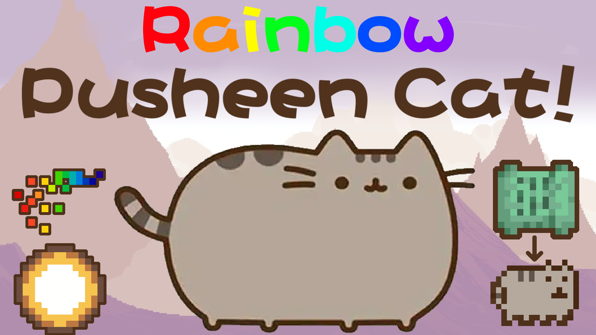 彩虹胖吉石板 Rainbow Pusheen